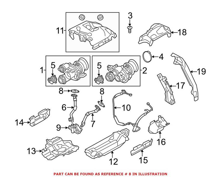 BMW Turbocharger Oil Line Gasket (Return) 11427577017